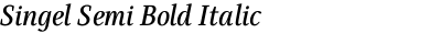 Singel Semi Bold Italic
